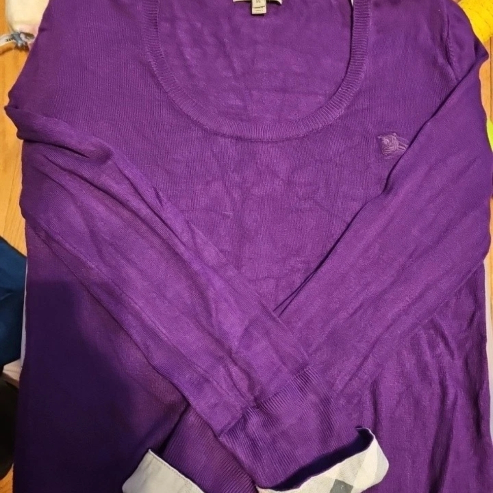 Burberry Purple Long Sleeve Sweater